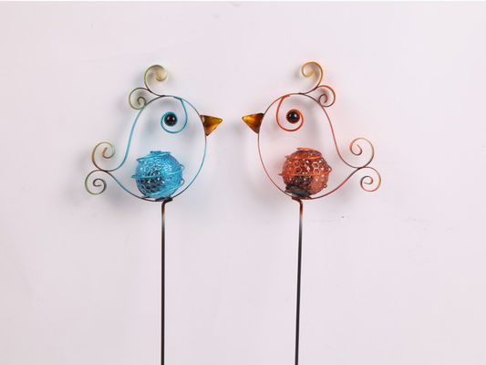 Metal Solar Garden Ornament With LED Outdoor Plug In Flamingos Cranes Peacocks